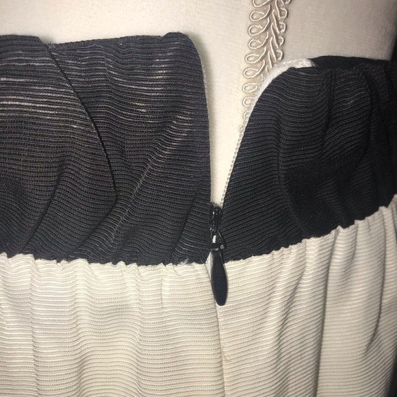 🌵Zara Color Block Skirt Black & White Size Medium - Picture 4 of 5